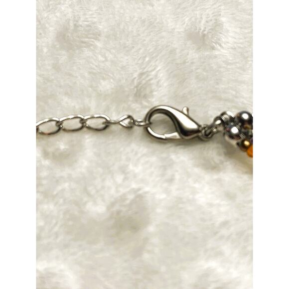 Vintage Multi-Strand, Multi-Color, Glass & Stone Beaded Choker Style Necklace - Picture 3 of 5